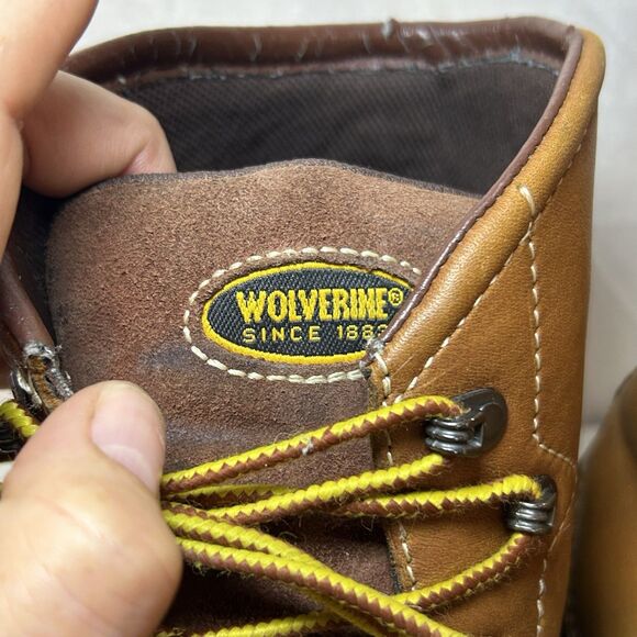 Wolverine W05698 Swampmonster Mens 13EW Boots Steel Toe Lace Up Leather Brown